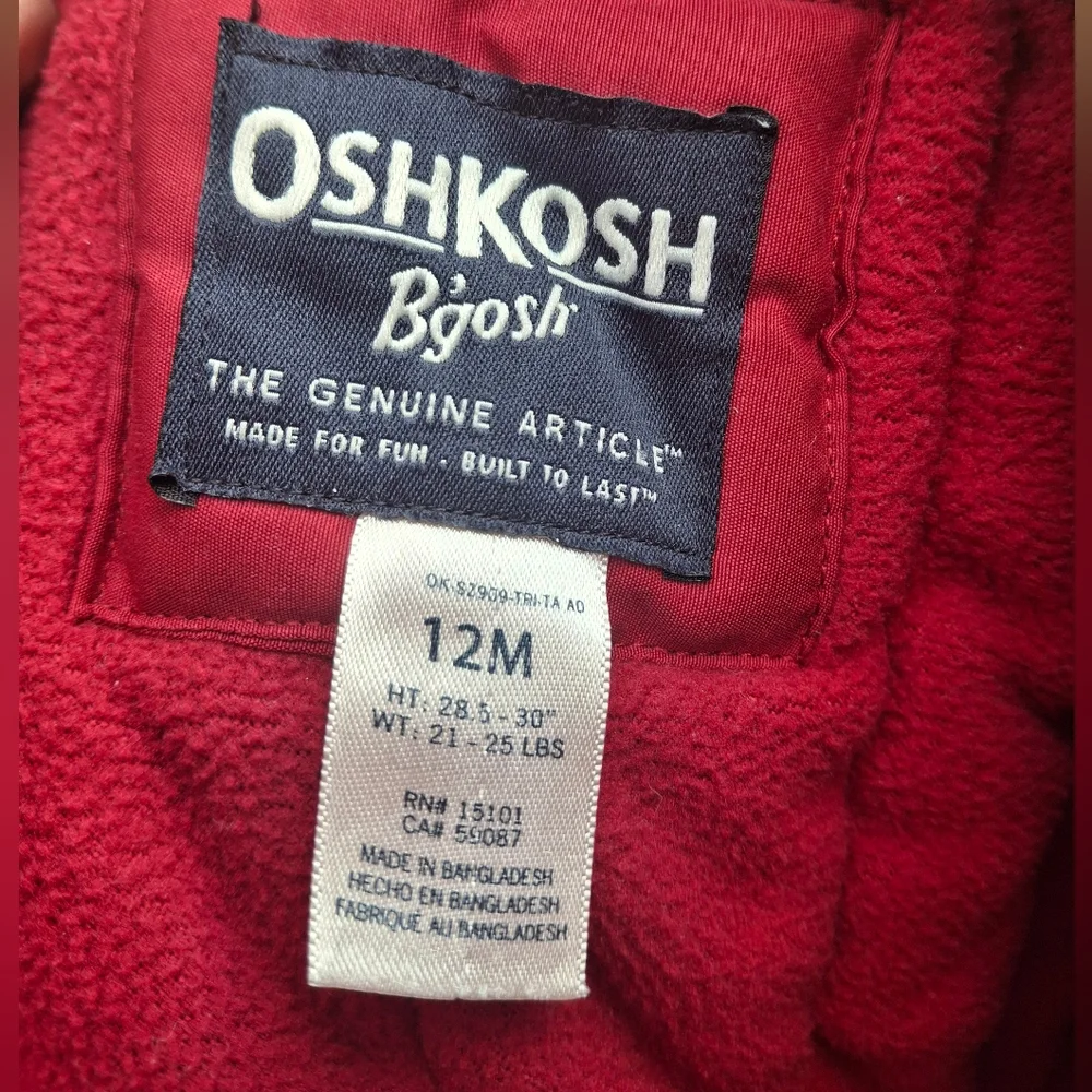OshKosh B'gosh Red Coat with Button Accent